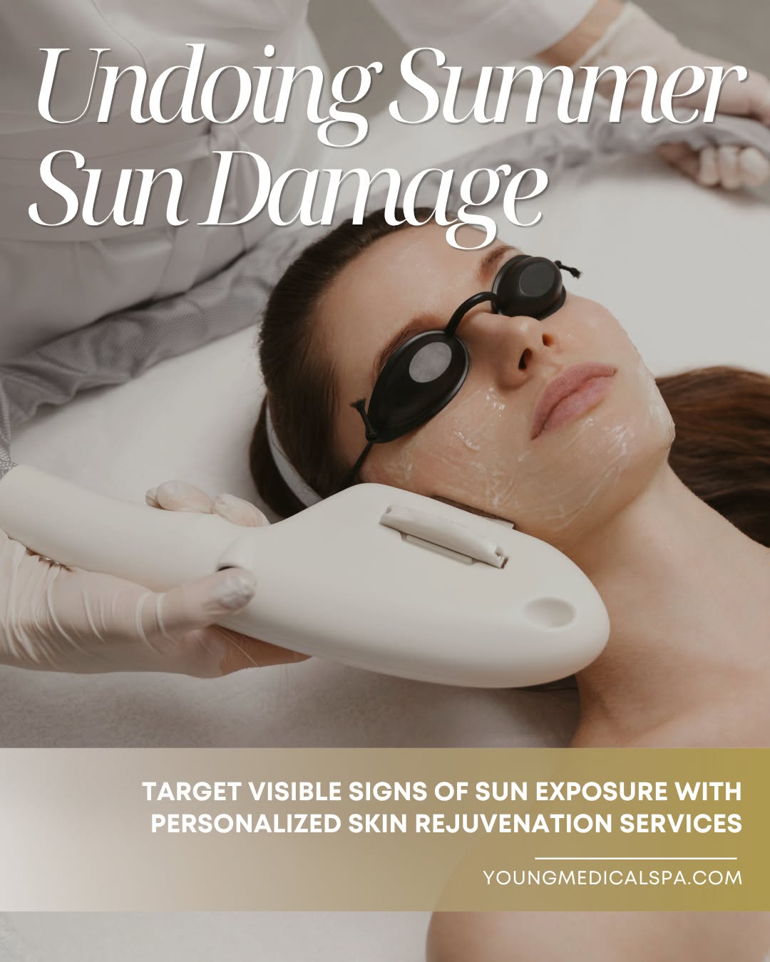 Instagram post by Dr. Thomas E. Young: Sun damage can show up in many ways - from dark spots and uneven tone to texture changes, redness, and dullness.⁠ ⁠ At Young Medical Spa, ou…