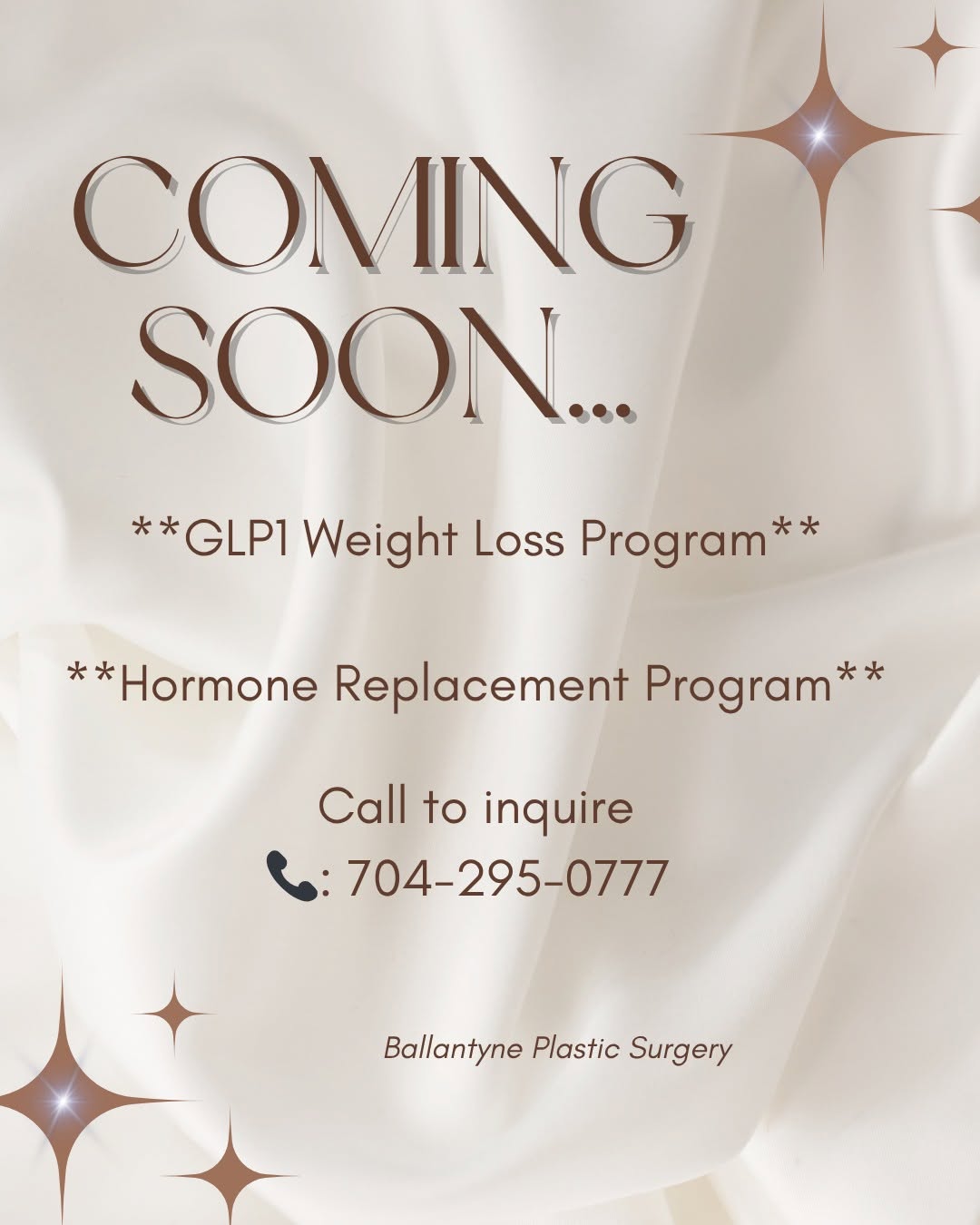 Instagram post by Dr. Thomas G. Liszka: Big Things are Coming ✨ GLP-1 weight loss + Hormone Replacement Therapy are on the way...and we can't wait to share what's next. Feel your b…
