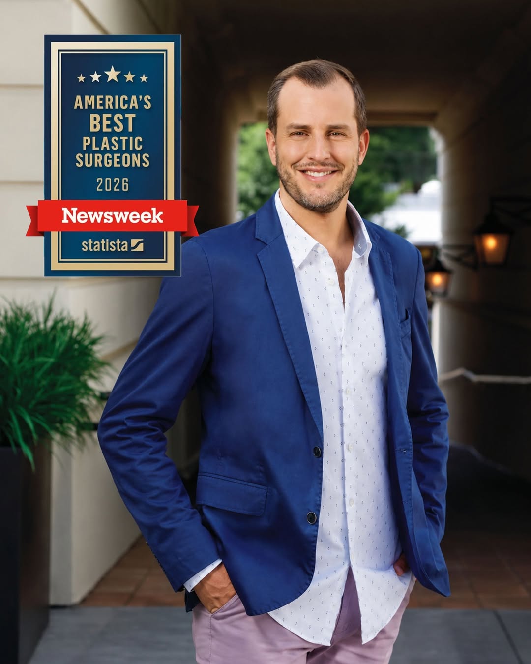 Instagram post by Dr. Thomas J. Walker: I'm incredibly honored to share that I've been recognized by @Newsweek and Statista as one of America's Best Plastic Surgeons 2026 for Rhino…
