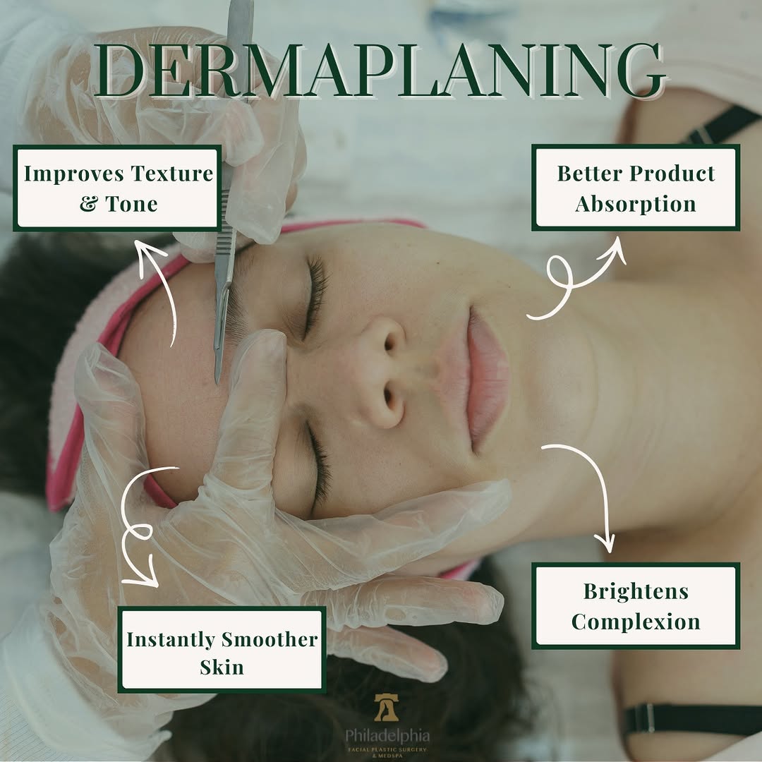 Instagram post by Dr. Thomas Spalla: ✨ Reveal your healthiest, most radiant skin with Dermaplaning. This gentle exfoliation treatment removes dead skin cells and peach fuzz, lea…