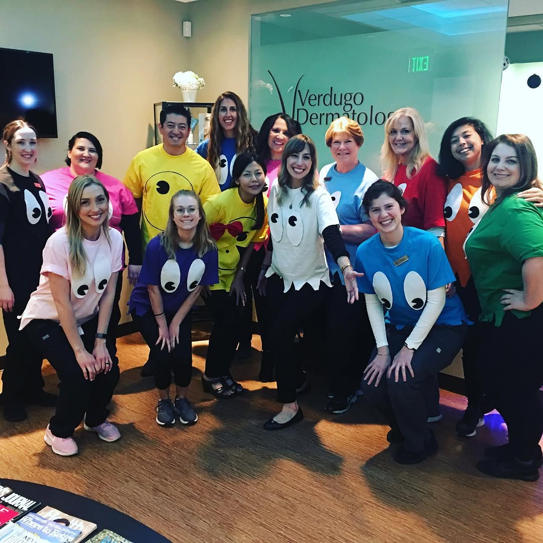 Instagram post by Dr. Thomas Su: Happy Halloween!!! We have such an amazing staff here at Verdugo Dermatology!!!