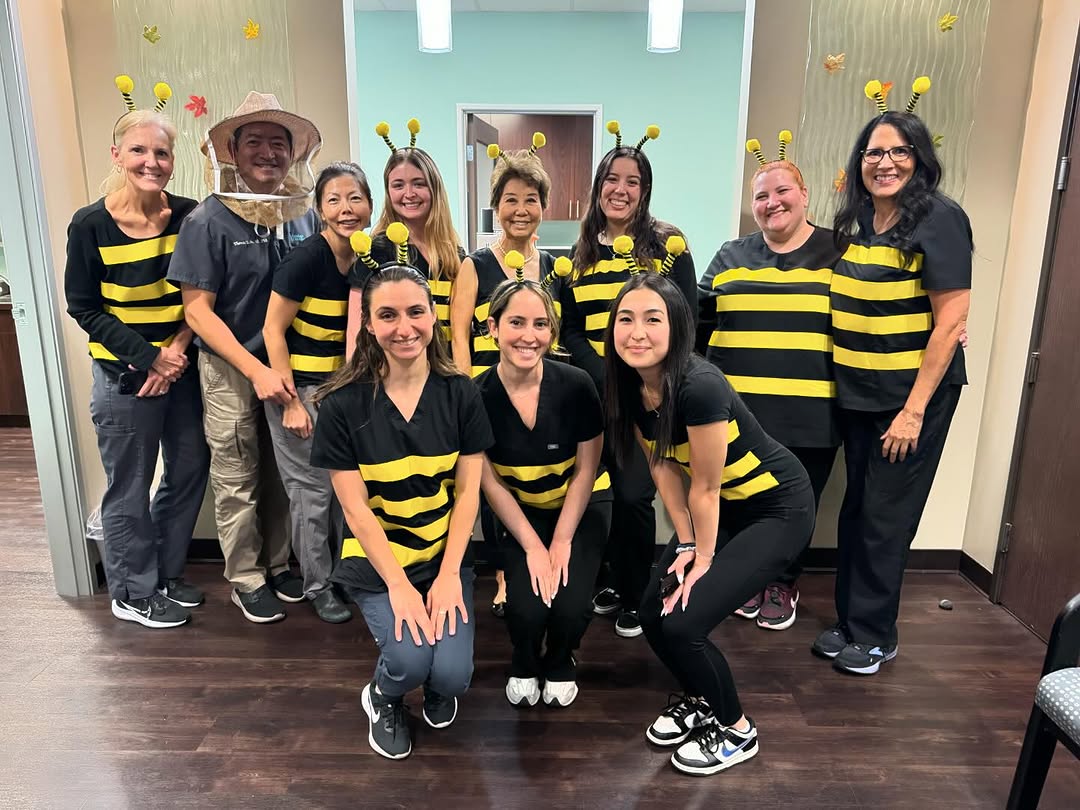 Instagram post by Dr. Thomas Su: Happy Halloween from our busy bees at Verdugo Dermatology!!