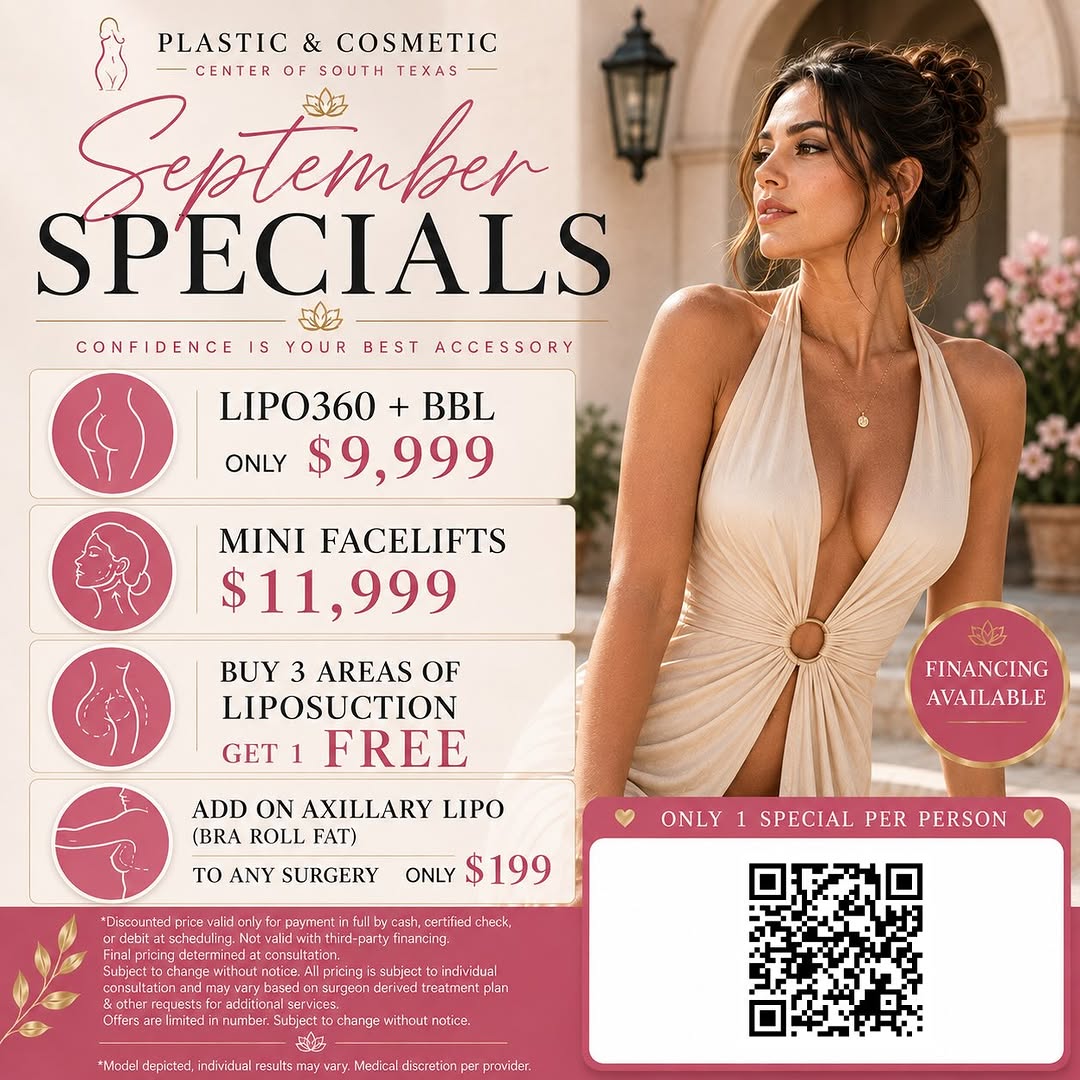 Instagram post by Dr. Thomas T. Jeneby: 🍂 Save More In September 🍂 ⌛️ 🍑 Lipo360 + BBL ONLY $9,999 💆♀️ Mini Facelift ONLY $11,999 👙 Buy 3 Areas of Liposuction Get 1 FREE 😮 Pl…