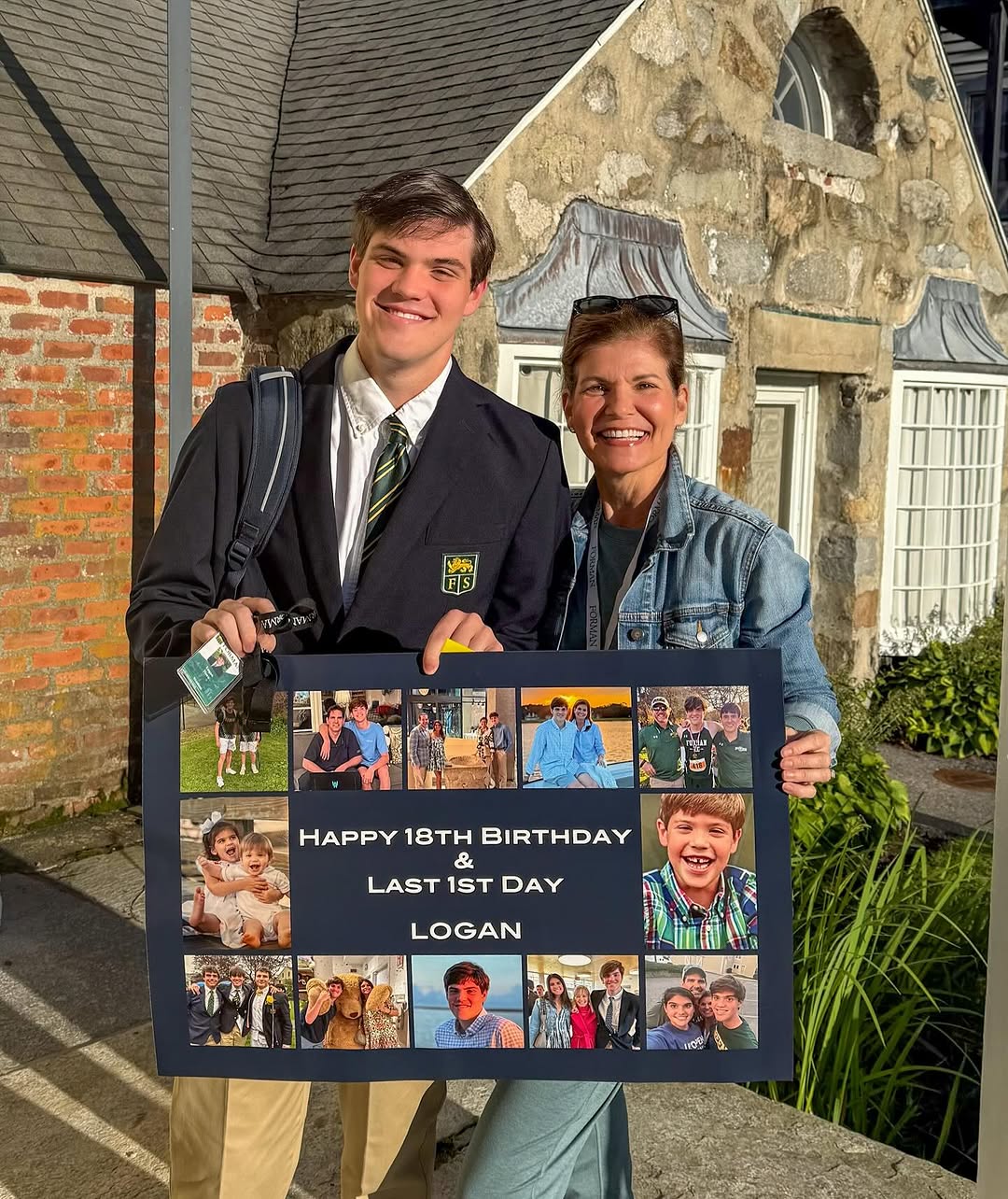 Instagram post by Dr. Thomas William Horn: Logan’s Last First Day and his 18th Birthday! So proud of you son… no go crush this last year! Happy Birthday! @starrh7 @loganhorn1 #happybi…