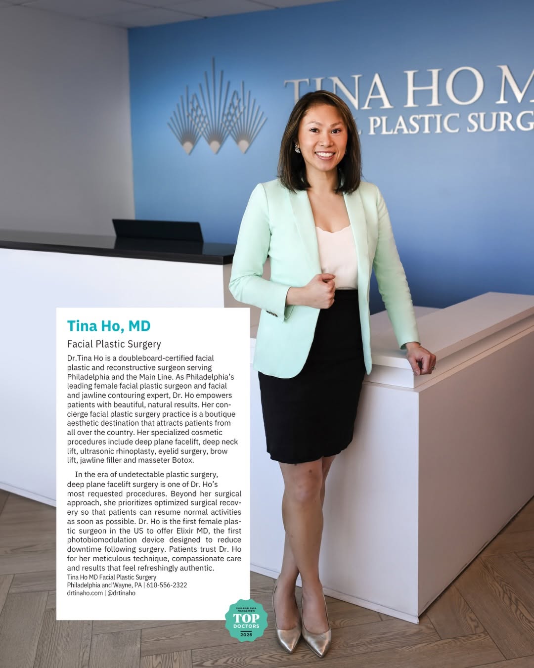 Instagram post by Dr. Thuy-Van Tina Ho: Philadelphia Magazine Trusted Plastic Surgery and Cosmetic Expert I am truly honored to be recognized by Philadelphia Magazine as a Trusted …