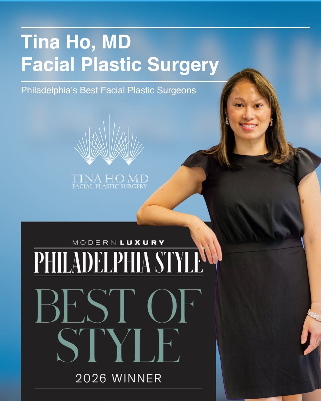 Instagram post by Dr. Thuy-Van Tina Ho: Philadelphia Best of Style 2026 I am honored to be recognized as one of the 2026 Best of Style Winners for Facial Plastic Surgery by Philade…