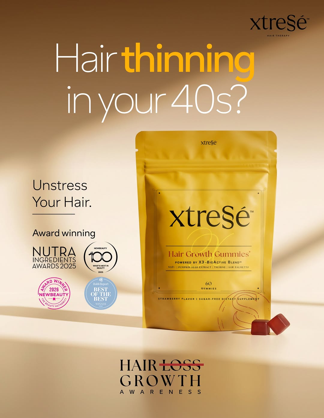 Instagram post by Dr. Tiffani Hamilton: Hamilton Dermatology sees this all the time: hair thinning after 40 that isn’t just genetics. Follicle cells slow down as we age, taking lon…
