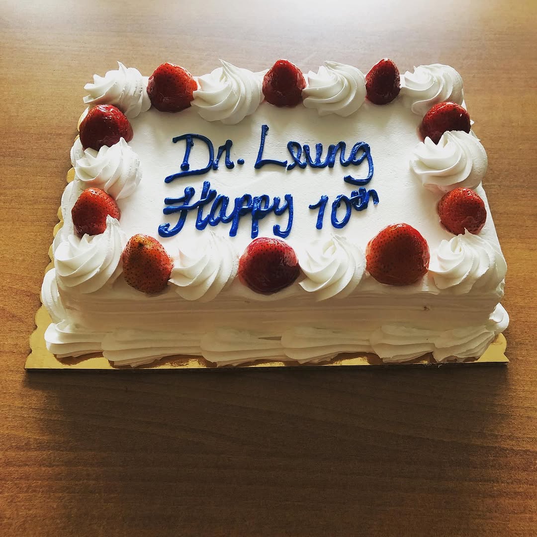 Instagram post by Dr. Timothy Leung: Special surprise from the staff @scarsdaleoralsurgery. Can’t believe that we started this journey 10 years ago on 7/1/2011. So much has happ…