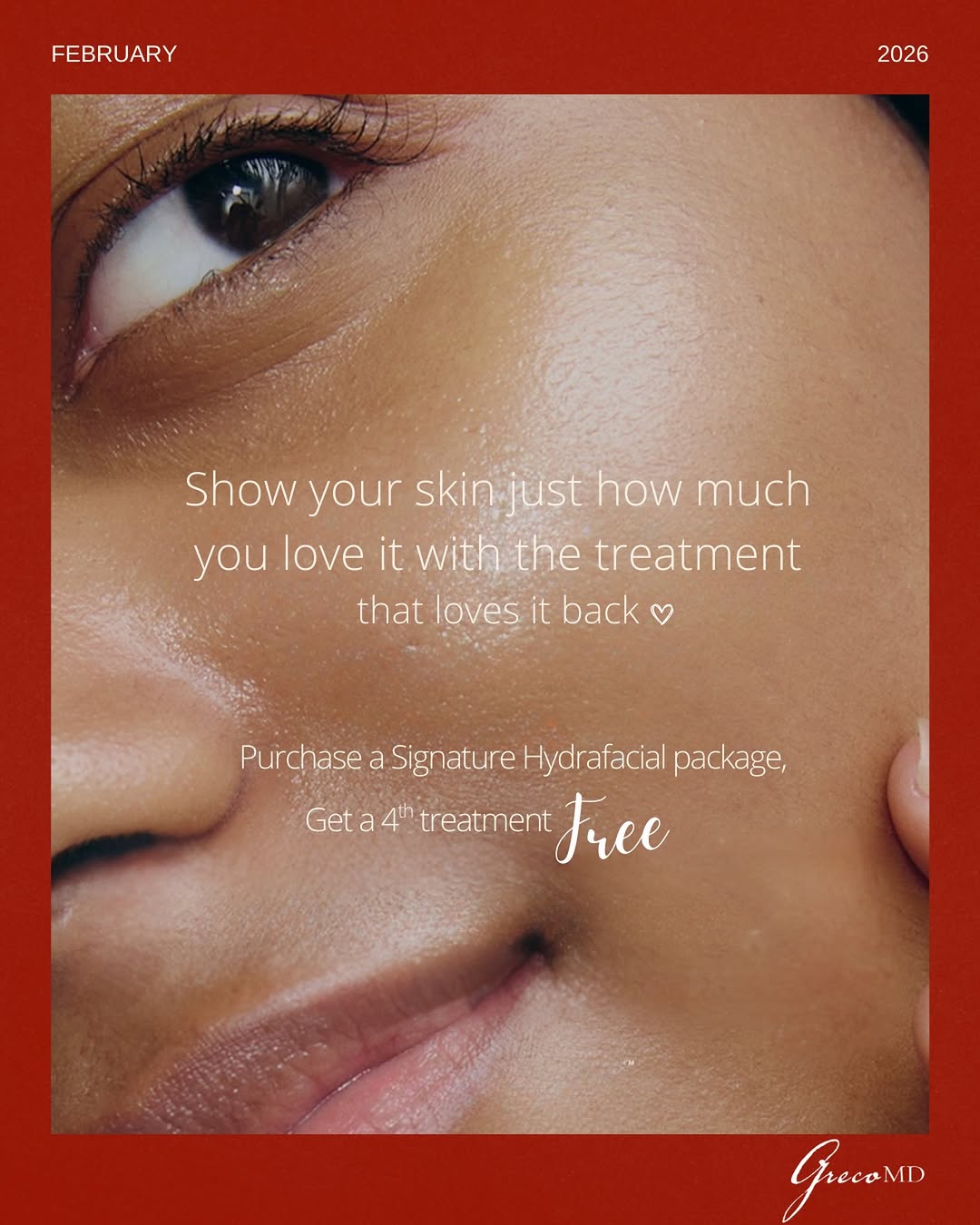 Instagram post by Dr. Timothy M. Greco: What better way to show your skin love than with a Hydrafacial? ♥️ Now until February 28th, receive a complimentary Hydrafacial when you pur…