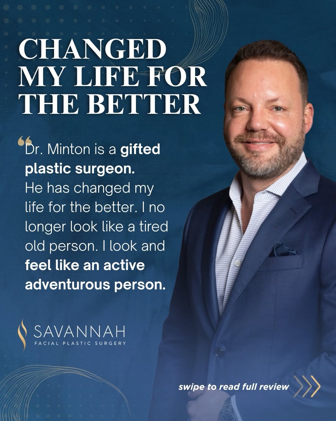 Instagram post by Dr. Timothy Minton: There’s something special about hearing a patient say they feel more like themselves again. 🥲🤍 We’re incredibly grateful for reviews like …