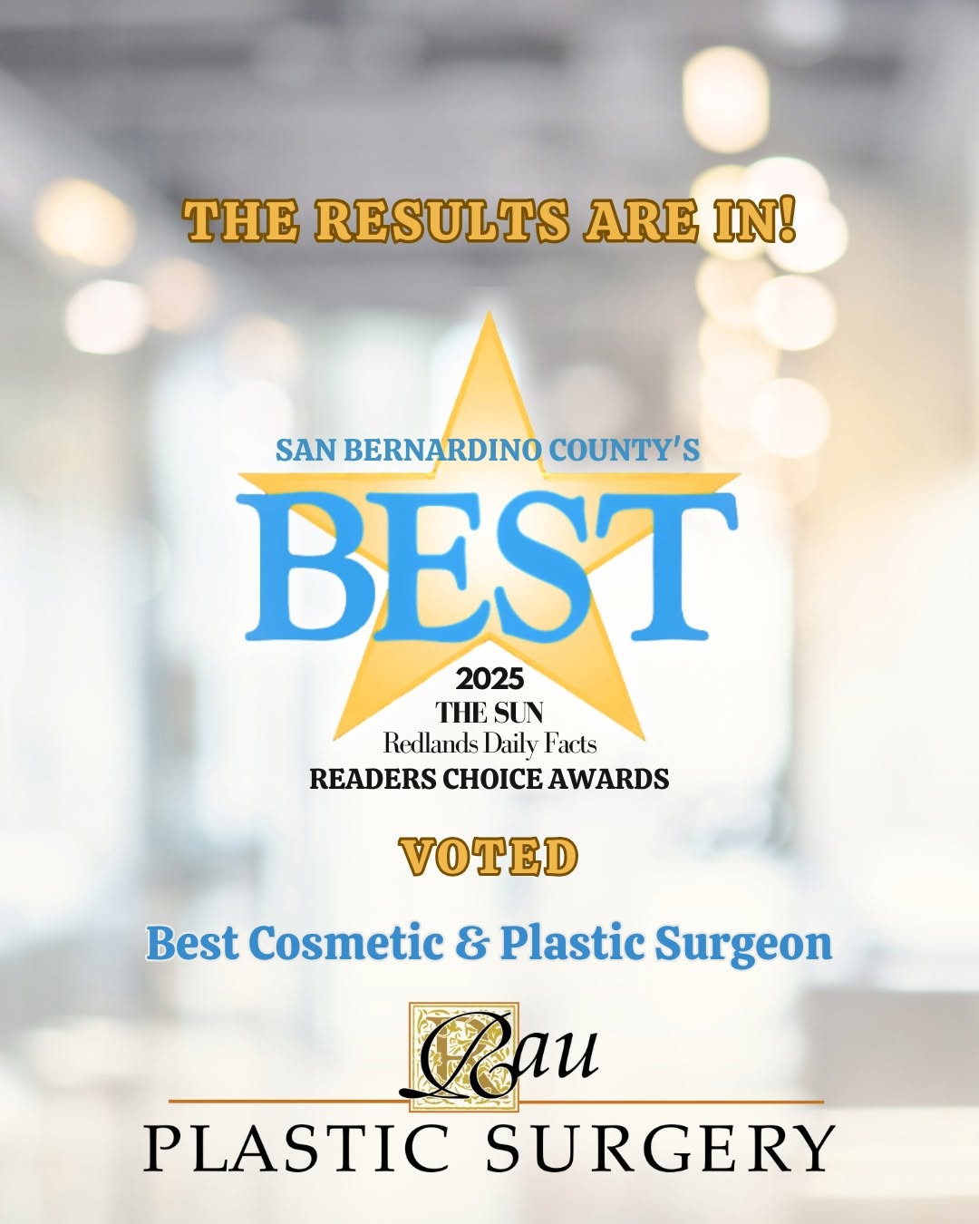 Instagram post by Dr. Todd C. Rau: Kicking off June in a BIG way! The results are in and we're thrilled to announce Dr. Rau has been awareded Best Cosmetic Surgeon and Best Pl…