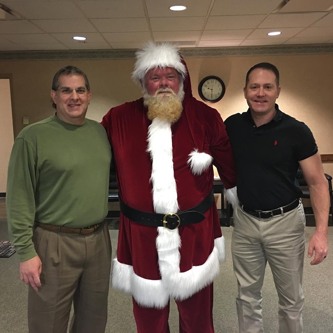 Instagram post by Dr. Todd Kerner: Santa Claus has come to Dublin Physical Medicine! #santa #naughtyornice