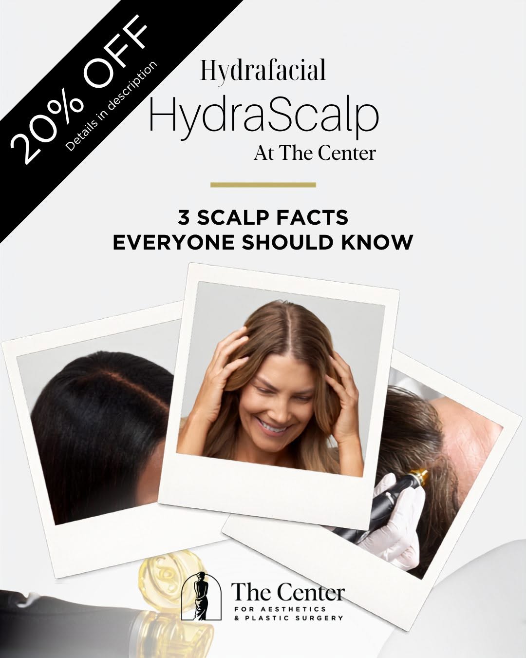 Instagram post by Dr. Todd M. Van Ye: ⚫️ OFFER EXTENDED! ⚫️ We've extended our @hydrafacial HydraScalp offer through September. So you can still pick up a HydraScalp 3-Treatment …
