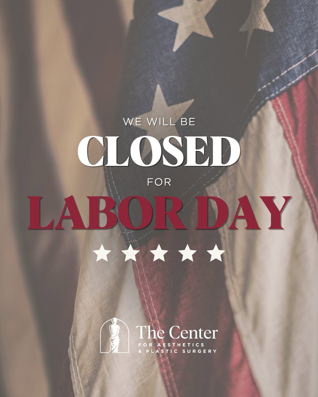 Instagram post by Dr. Todd M. Van Ye: Happy Labor Day from all of us at The Center! 🇺🇸 We’re especially grateful for our incredible team and the trust our patients place in us …