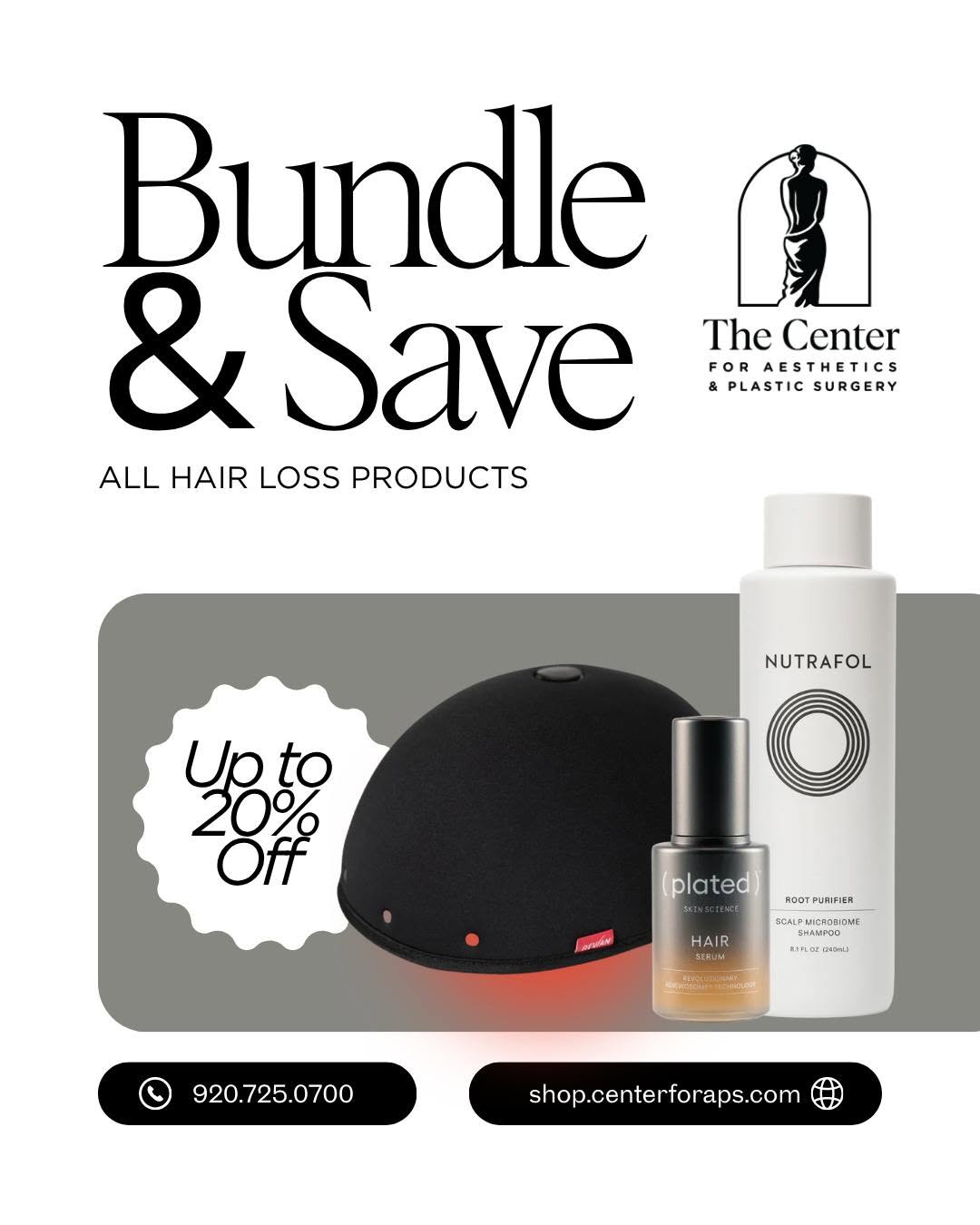 Instagram post by Dr. Todd M. Van Ye: There's still time to save on hair loss products! • Buy 1 product → 5% off • Buy 2 products → 10% off • Buy 3+ products → 15% off • Savings …