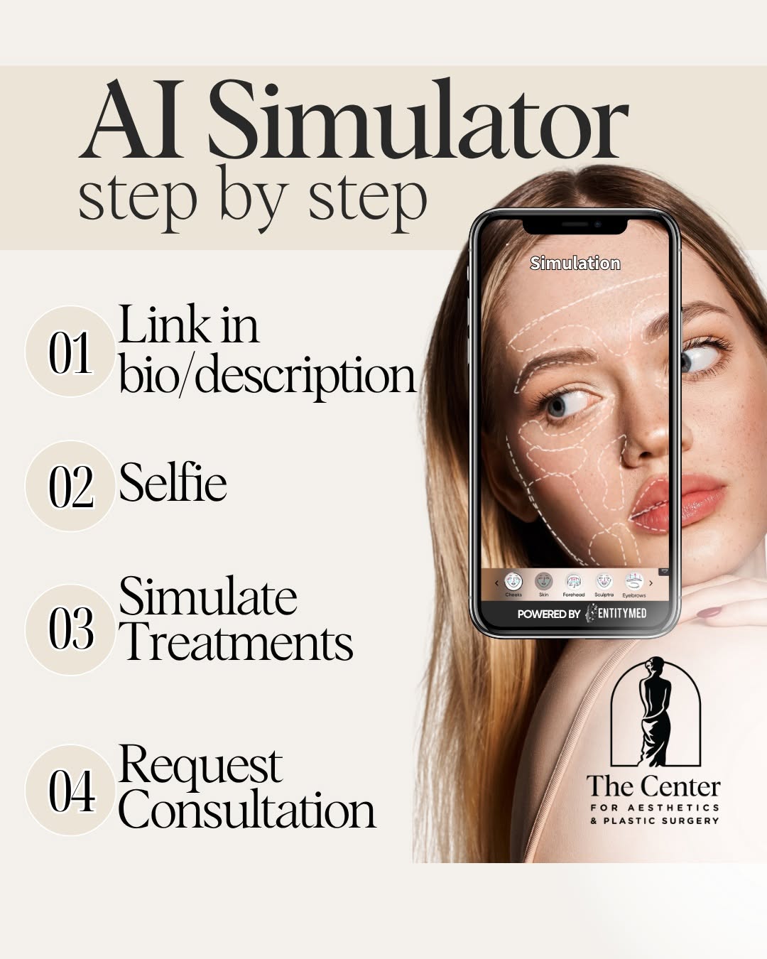 Instagram post by Dr. Todd M. Van Ye: If you've ever been curious about what certain fillers or neuromodulators would look like on you, then you need to check out our AI Simulato…