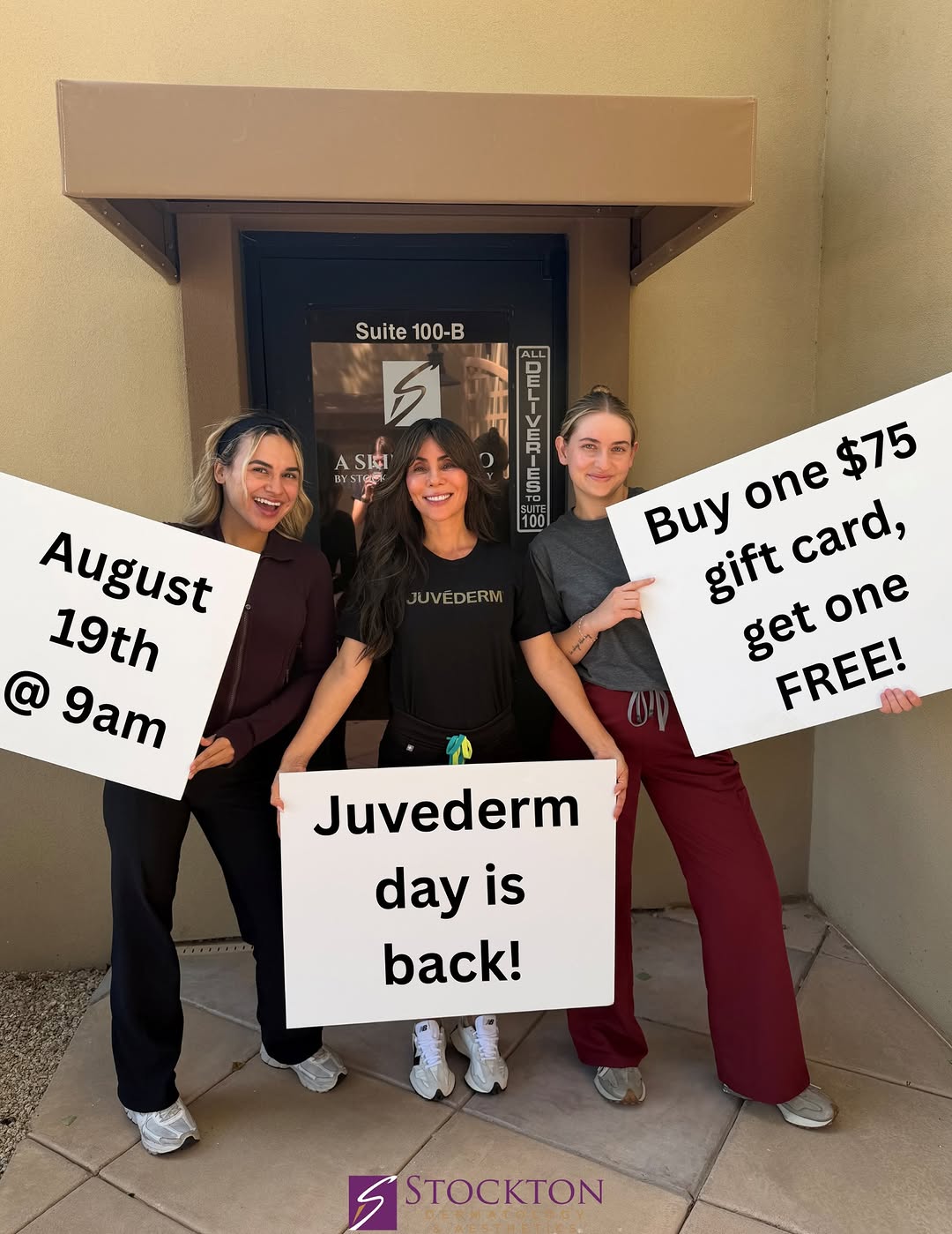 Instagram post by Dr. Toni Stockton: DID YOU HEAR?📣 Juvéderm day is back! 🥰 You do not want to miss out on this amazing limited time offer! Give our office a call or text to g…