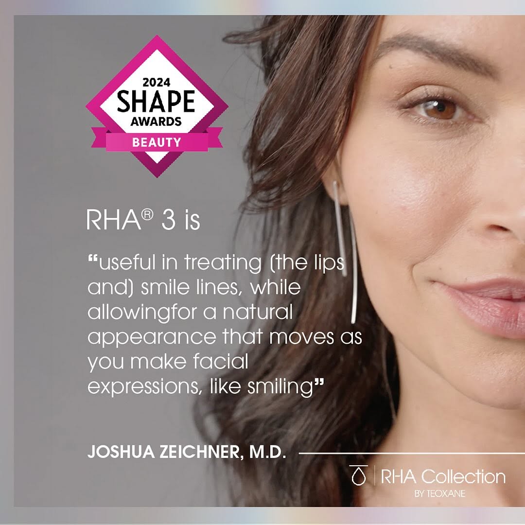 Instagram post by Dr. Tracy Kuykendall: Exciting news! RHA® 3 has been named a 2024 @shape Beauty Award winner. We’re thrilled to offer this award-winning filler, known for being d…