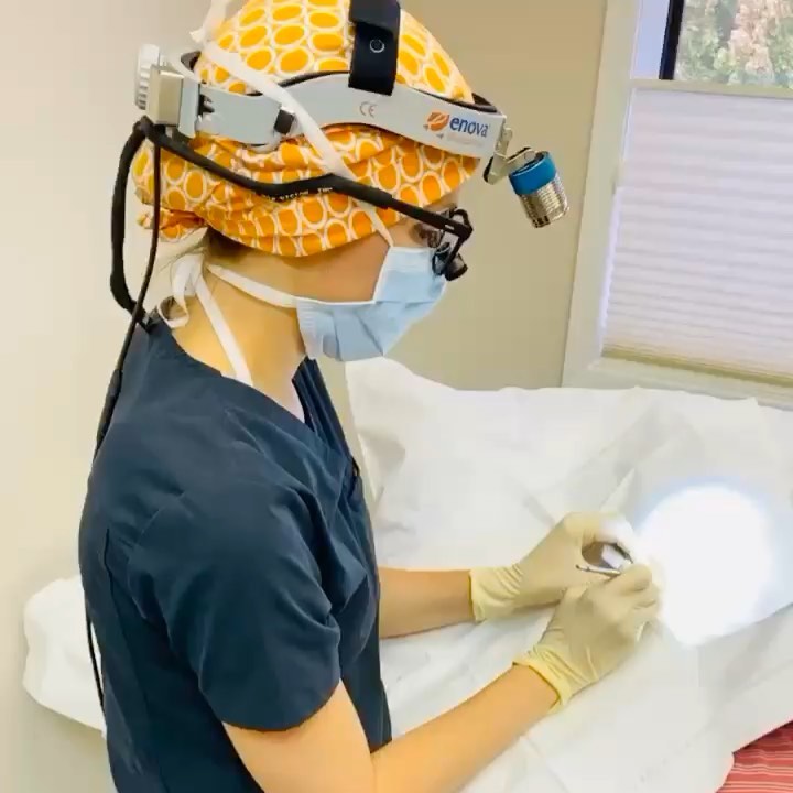 Instagram post by Dr. Tyler C. Street: Great Mohs surgery day at the office today! 😁 Mohs surgery is a specialized procedure used to treat skin cancers on the face and other area…