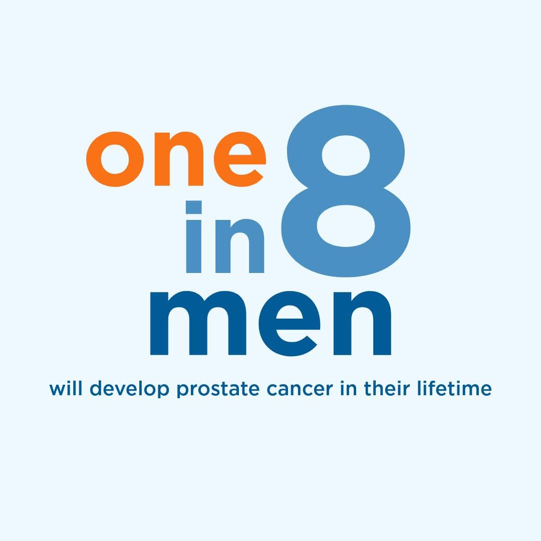 Instagram post by Dr. Valerie Lemaine: Did you know 1 in 8 men will be diagnosed with prostate cancer in their lifetime? Early detection can significantly improve outcomes.