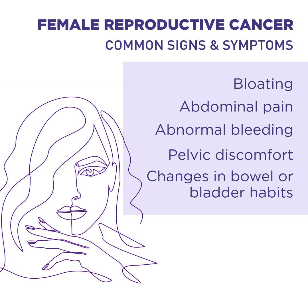 Instagram post by Dr. Valerie Lemaine: Cancers that affect the female reproductive system—including ovarian, cervical, uterine, vulvar, and vaginal cancers—often have subtle sympt…