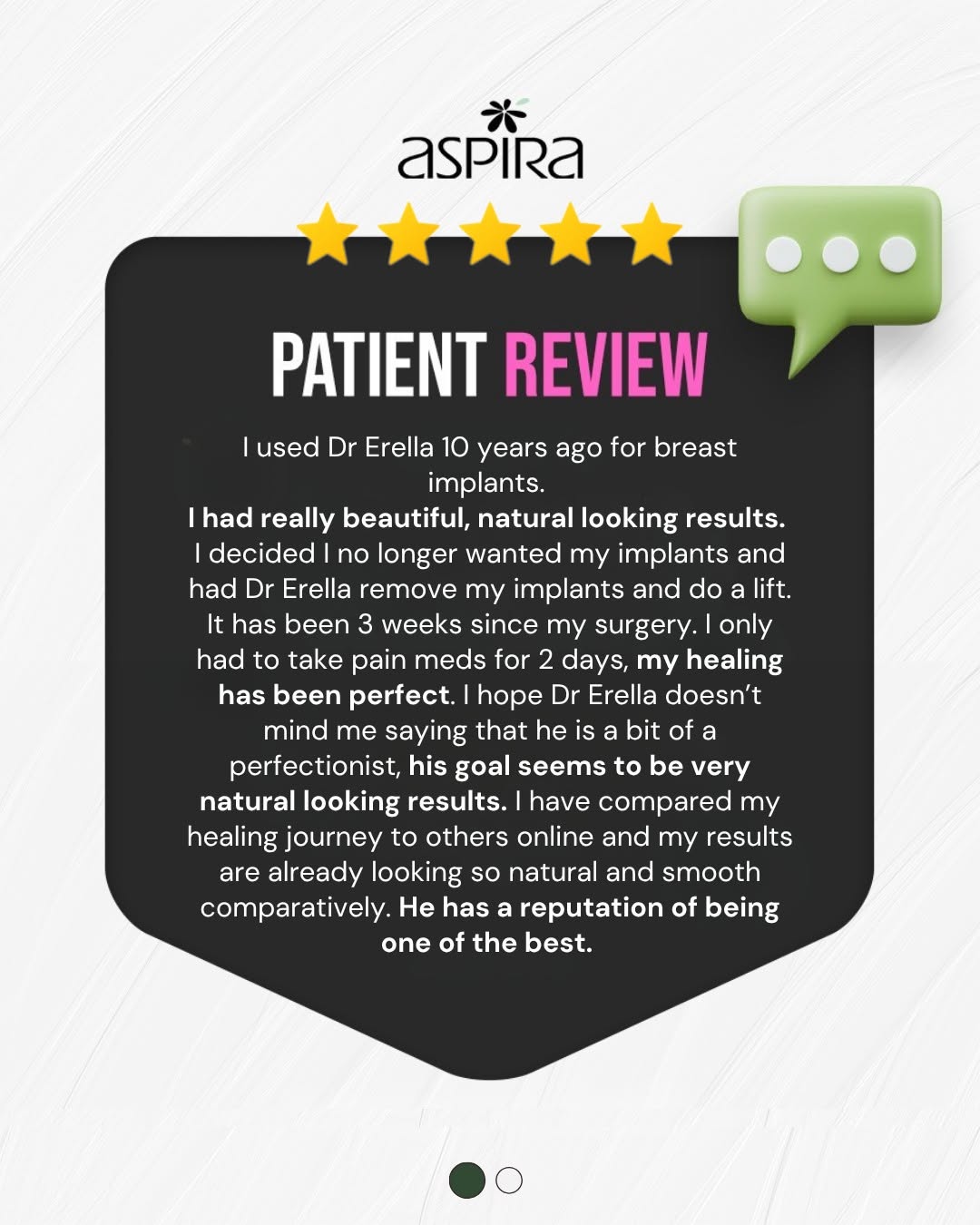 Instagram post by Dr. Ven Erella: 10 years later, she trusted Dr. Erella again. 🤍 After loving her breast augmentation results for a decade, she returned to Aspira Plastic S…