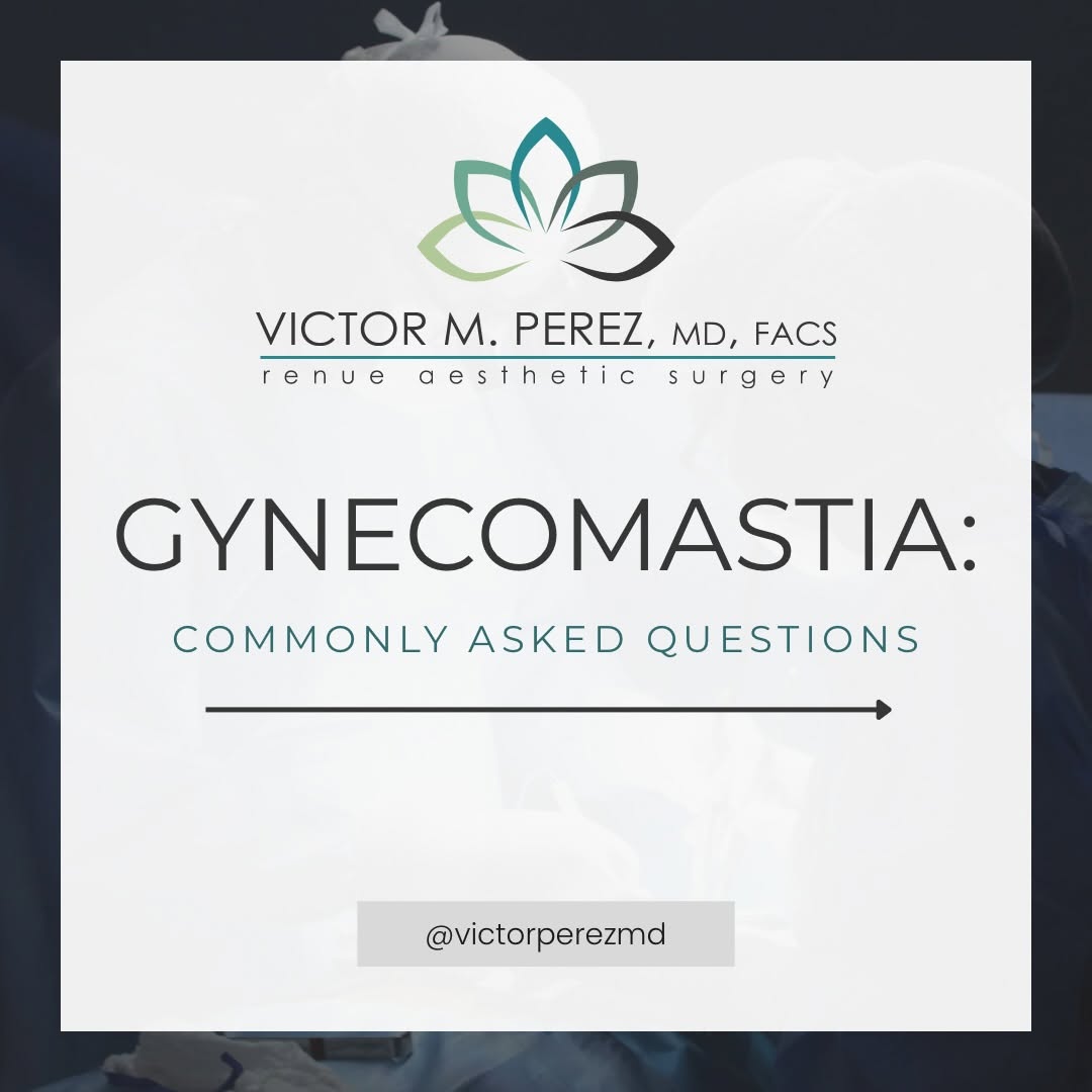 Instagram post by Dr. Victor M. Perez: If you are a healthy adult male who has been unable to correct breast enlargement naturally, you may be a good candidate for gynecomastia tr…
