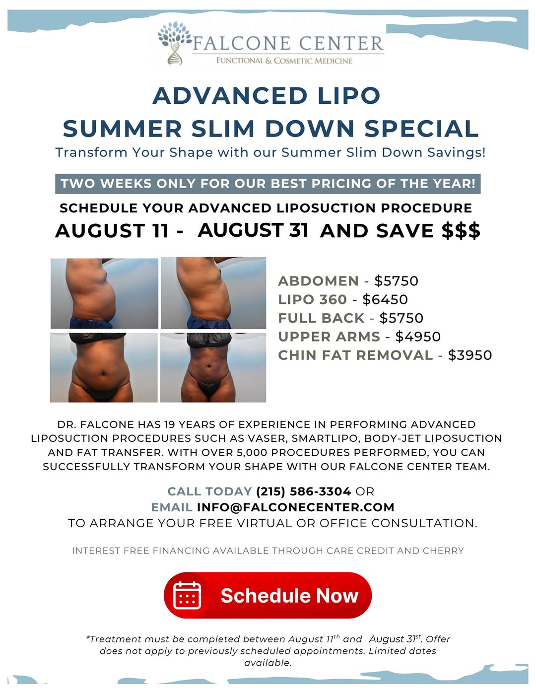 Instagram post by Dr. Victoria Falcone, DO: ✨🍑Transform your shape with expert liposuction at truly unbeatable pricing!!!🍑✨ ☀️Our Advanced Lipo Summer Slim Down Special is now extend…