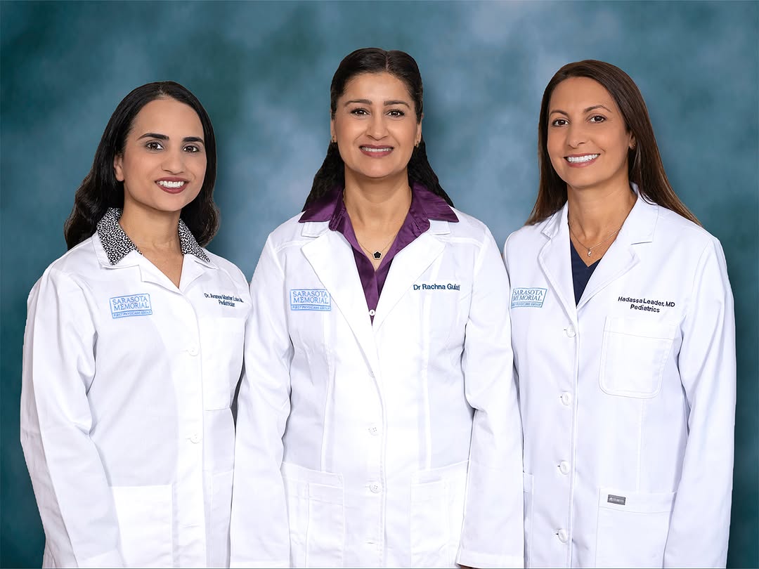 Instagram post by Dr. Victoria Johnson: 🙌💙 First Physicians Group is pleased to welcome Pediatric Specialists Rachna Gulati, MD, Hadassa Leader, MD, and Avanee Master Lobo, MD, t…