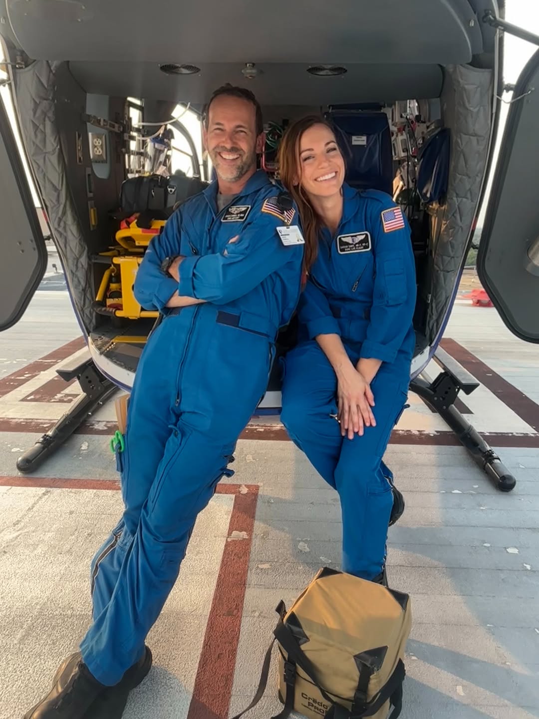 Instagram post by Dr. Vincent Nacouzi: Thankful for another great day to serve our community. Wherever the call takes us, it’s a privilege to care for our neighbors. #DukeLifeFlig…