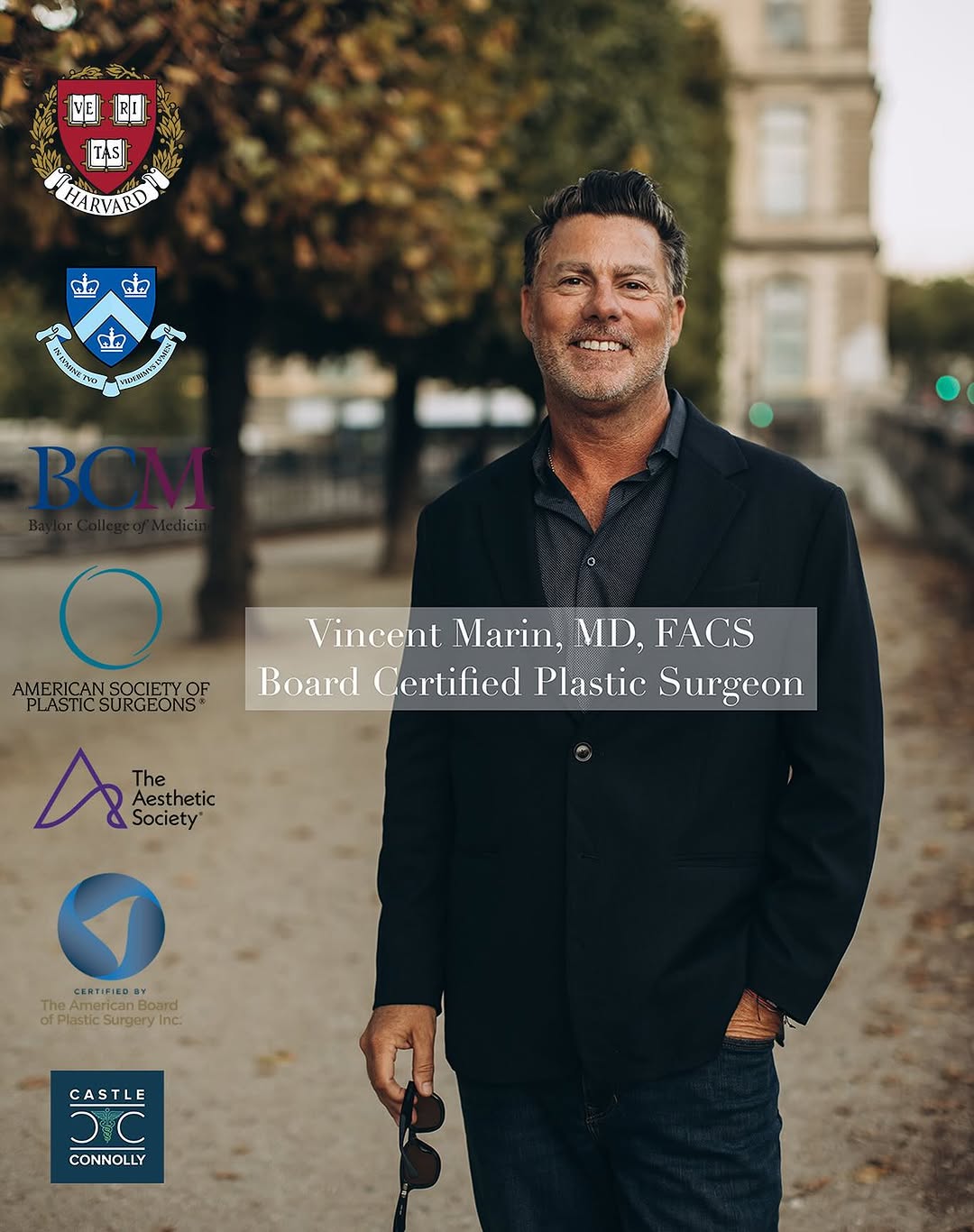 Instagram post by Dr. Vincent P. Marin: If you are new to Marin Aesthetics or its been awhile, allow us to reintroduce Vincent Marin, MD, the board-certified plastic surgeon behind…