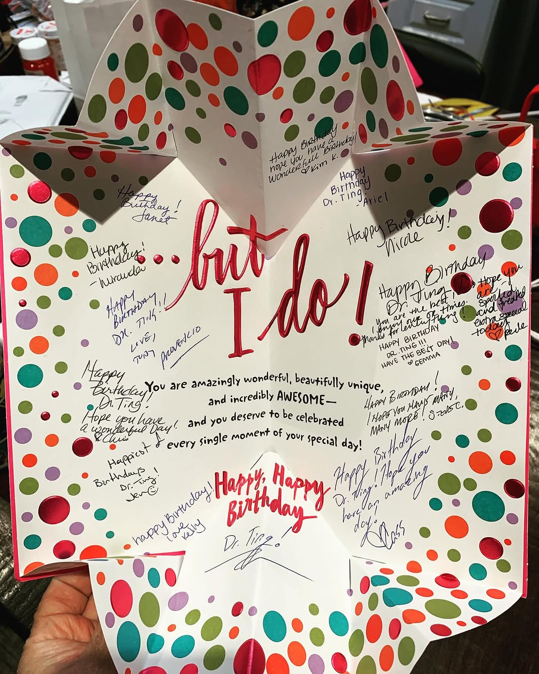 Instagram post by Dr. Vivian Ting: I love my Aspen Surgical Team! You make working on my birthday week fun ☺️ You’re the best!