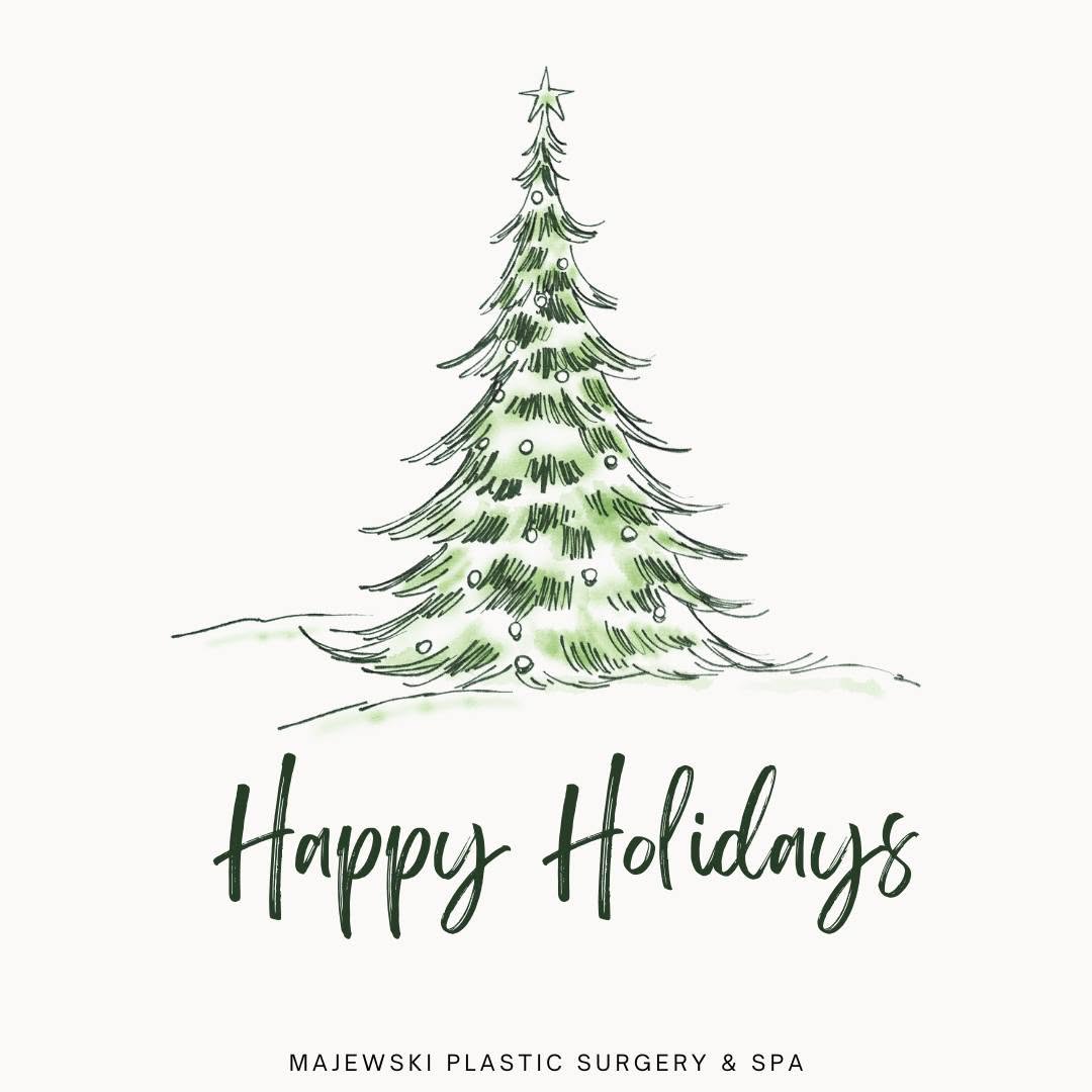 Instagram post by Dr. W. Tomasz Majewski: Wishing you and yours Happy Holidays from all of us at Majewski Plastic Surgery & Spa. Our office will be closed on Friday, December 22nd at…