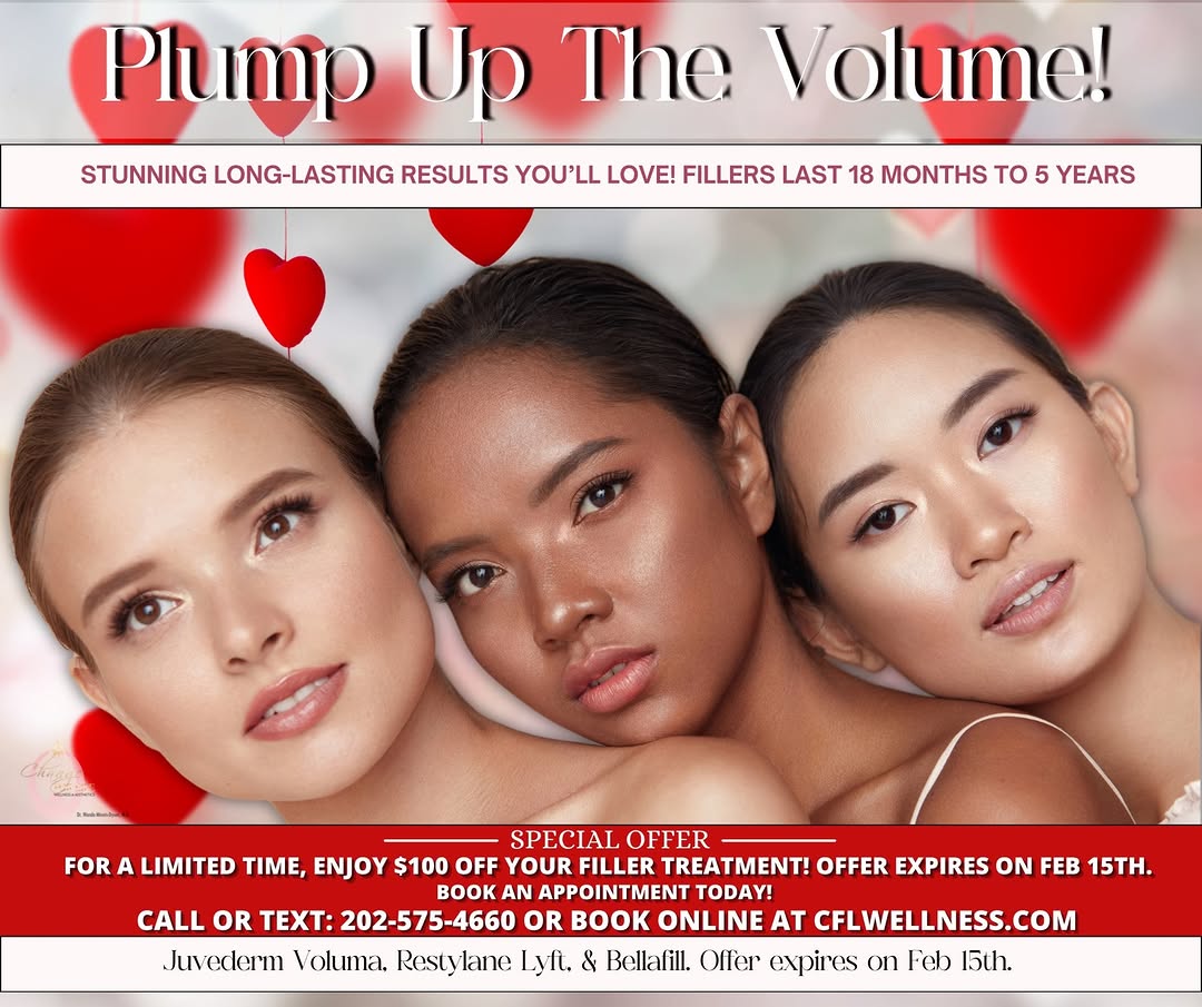 Instagram post by Dr. Wanda Minnis-Dyson: Plump it, smooth it, love it! 💉✨ Get $100 OFF long-lasting fillers that keep you looking refreshed for 18 months to 5 years! ✔ Add volume &…
