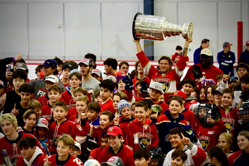 Instagram post by Dr. Warren Lent: We Got the Cup! Thank you to #7 Dimitri Kulikov, for graciously inviting the Jr. Panthers to share in his day with the Cup. A great experien…