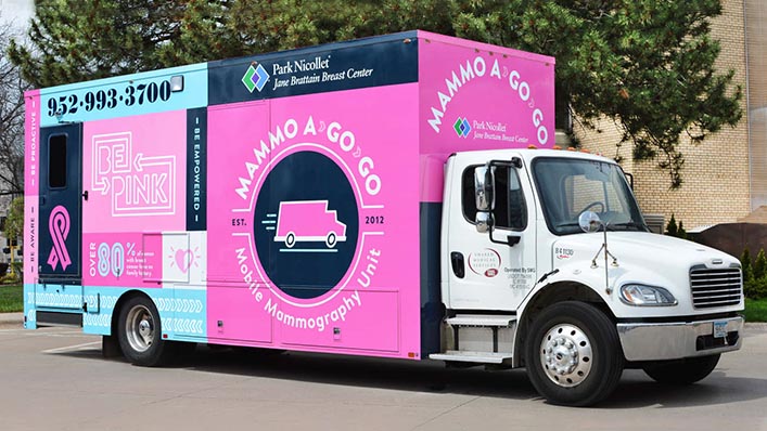 Instagram post by Dr. Warren Schubert: Look for the best in mobile mammography services at a clinic near you with our Mammo a-go-go truck. Learn more about how we bring screenings…