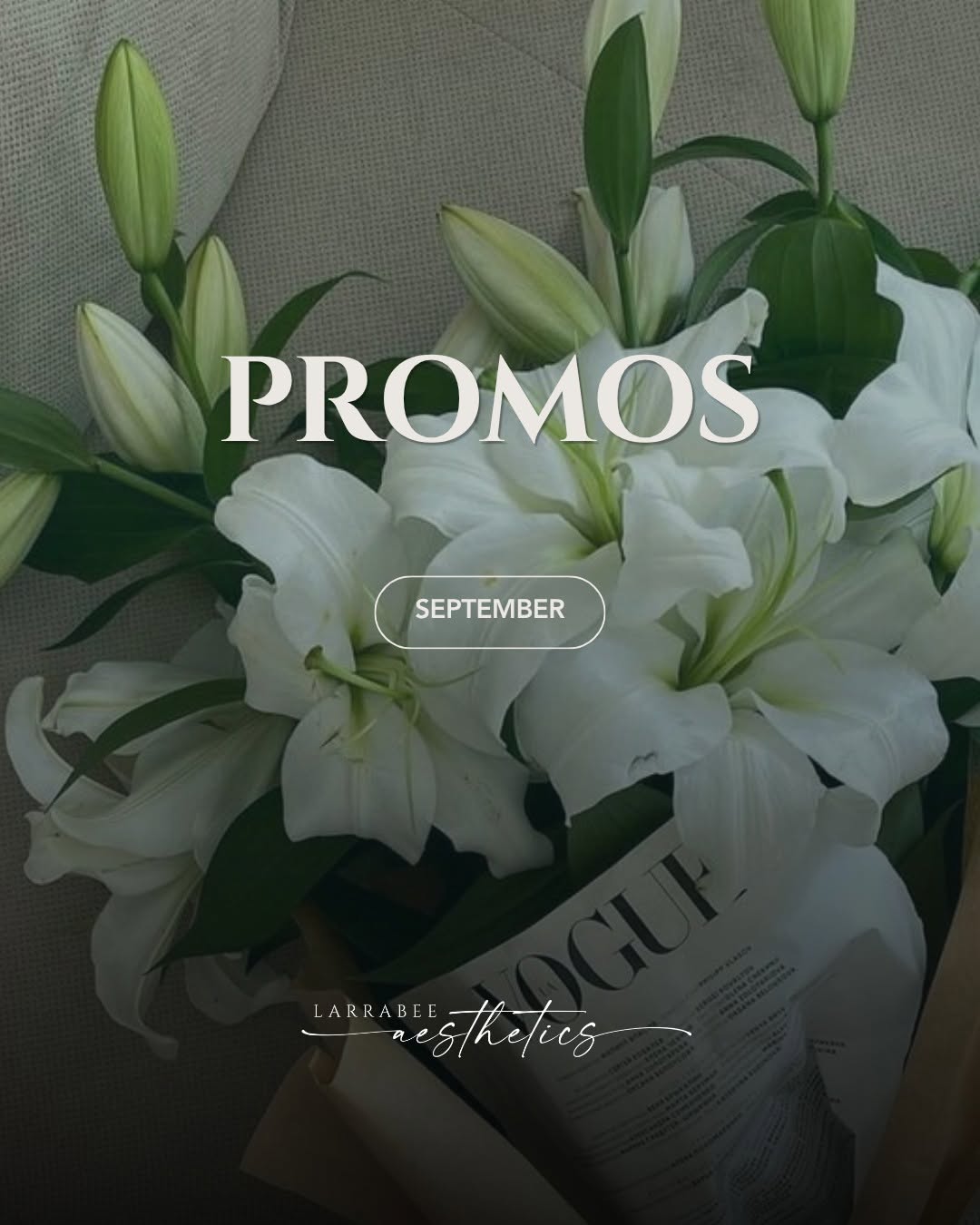 Instagram post by Dr. Wayne F. Larrabee: Hello September! Your skin called — it wants in on this month's specials. Swipe to see what we have for you. Book at the link in bio!