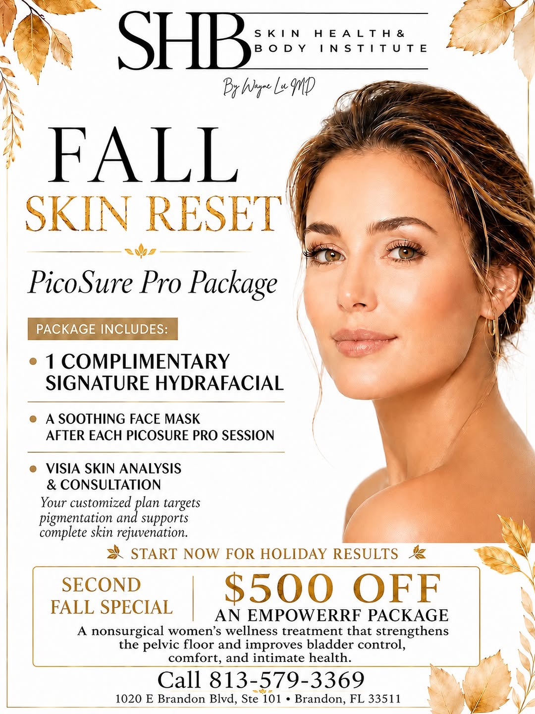Instagram post by Dr. Wayne Lee: 🍂 FALL SKIN RESET 🍂 Refresh your skin and confidence with our fall specials! ✨ PicoSure Pro Package includes: • 1 complimentary Signature …