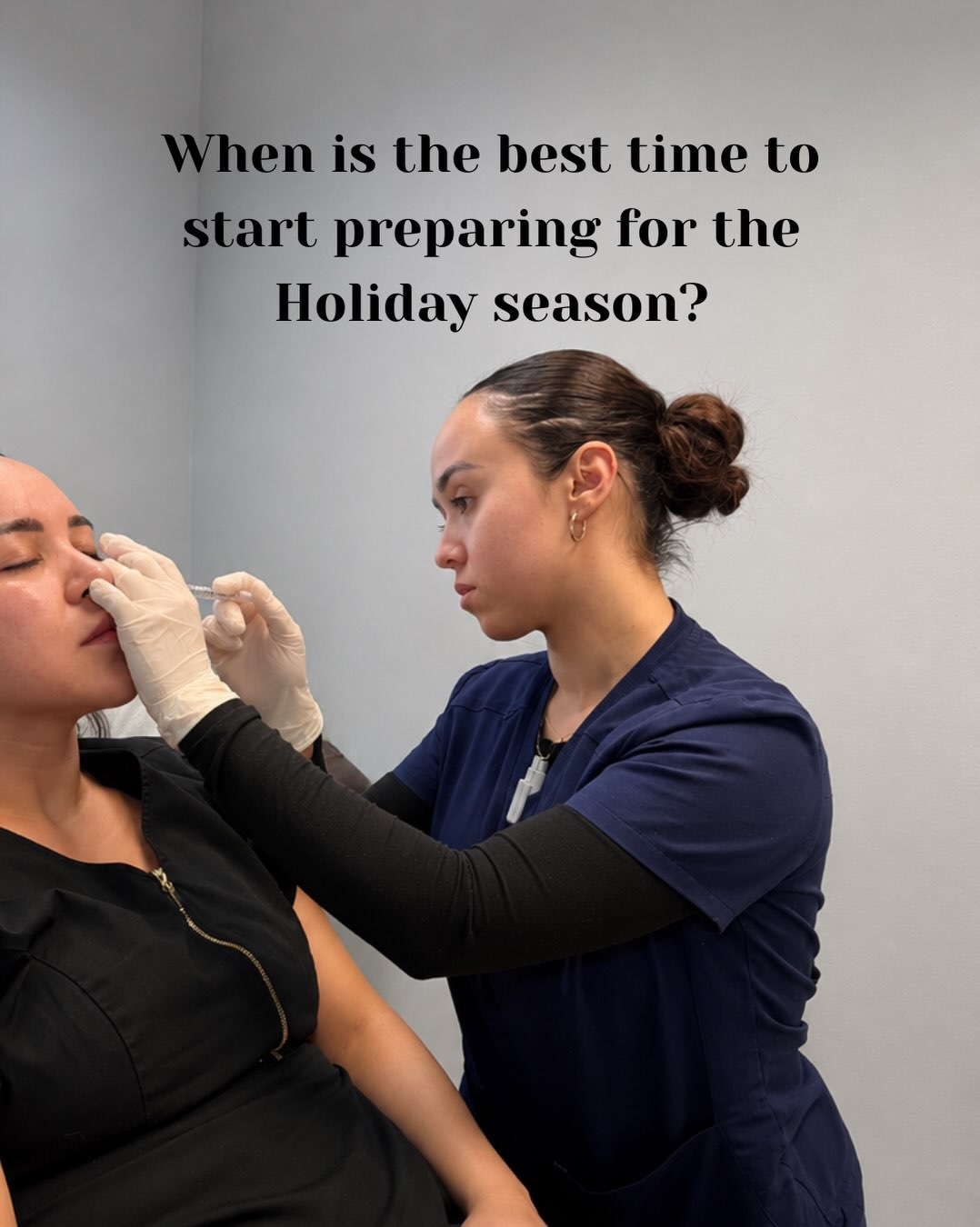 Instagram post by Dr. Weimin K. Hu: Don’t wait to schedule your holiday preparation treatments! Call 520-618-0232📞