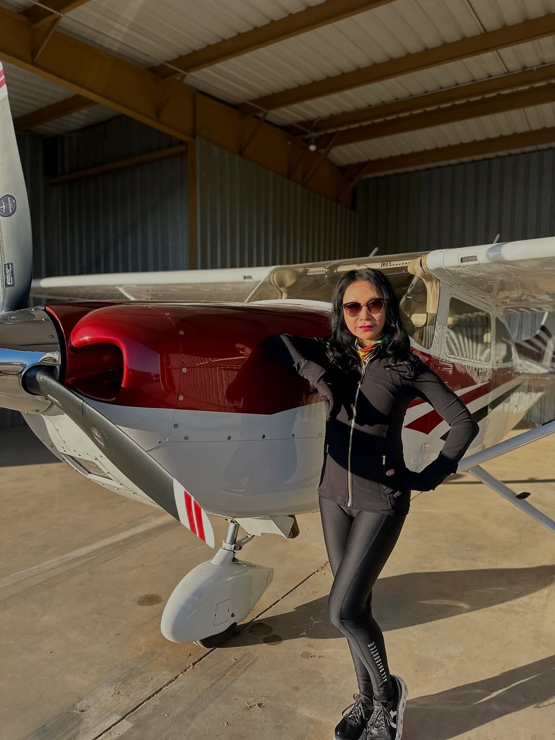 Instagram post by Dr. Weimin K. Hu: Fun fact: I’m not only a dermatologist, I’m also a pilot! ✈️ When I’m not in the office seeing patients, flying is one of my favorite ways t…