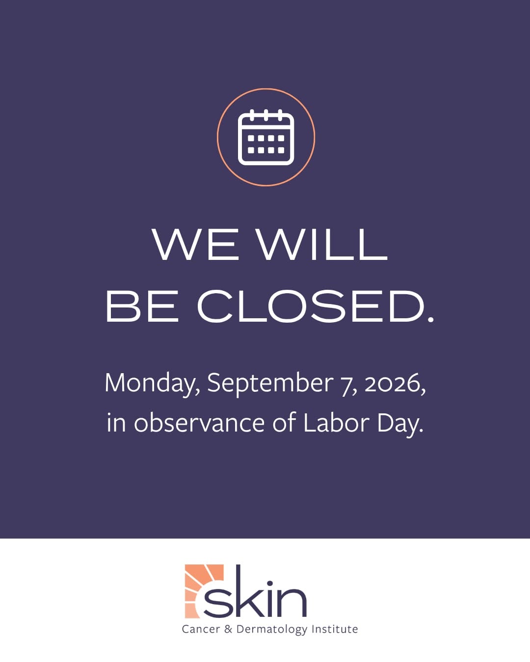 Instagram post by Dr. Whitney Hovenic: We will be closed on Monday, September 7, 2026, in observance of Labor Day. We look forward to seeing you during our normal business hours o…