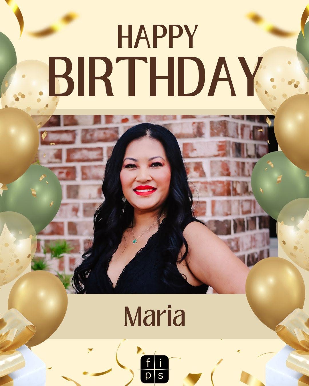 Instagram post by Dr. William A. Wallace: 🎉Happy Birthday, Maria!🎉 Help us celebrate our amazing Maria today! 🥳 We are so grateful to have her as part of the FIPS family. Her tale…
