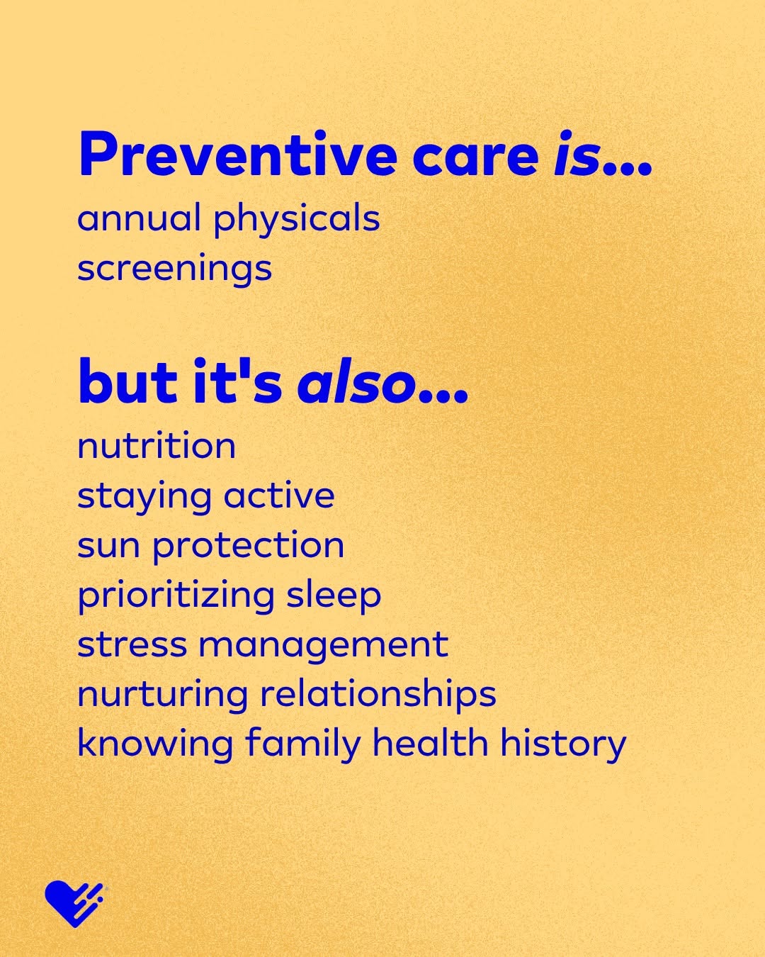 Instagram post by Dr. William H. Truswell: 🩺 Preventive care isn't just physicals and vaccines (though yes, still get those). It's also the everyday habits that keep you well. Real p…