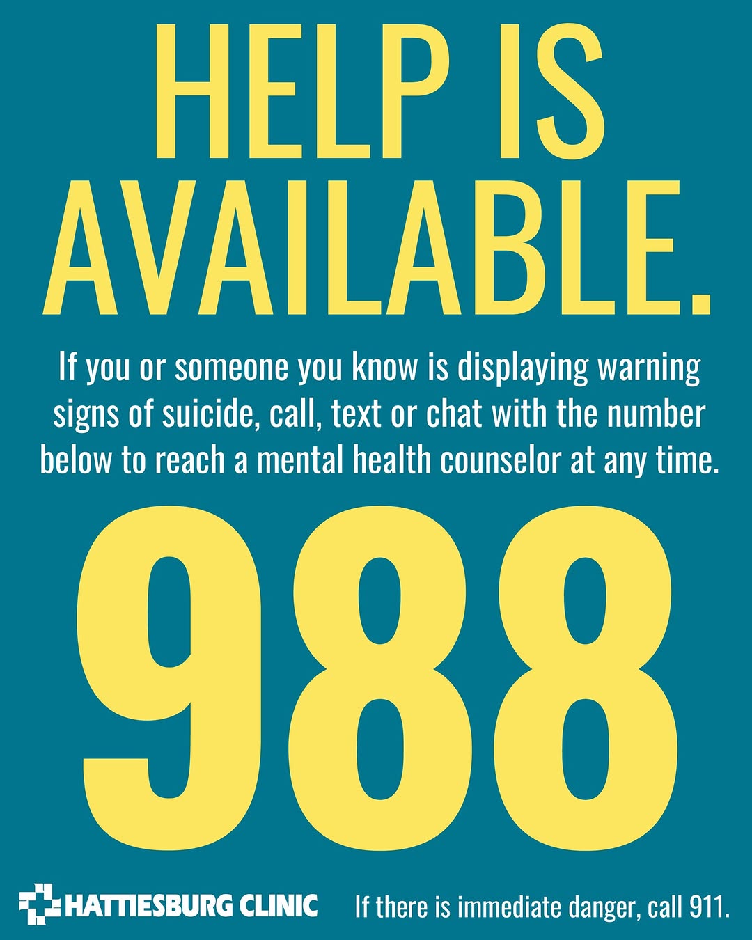 Instagram post by Dr. William L. Waller: If you or someone you know is showing warning signs of suicide, know that help is available. Feelings of hopelessness, withdrawing from othe…