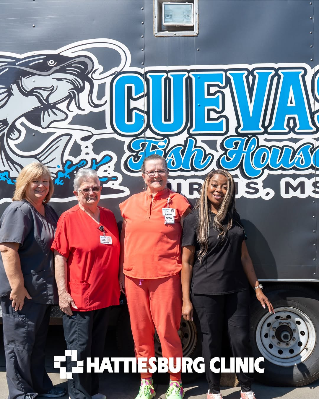 Instagram post by Dr. William L. Waller: A big thank-you to Cuevas Fish House for bringing delicious food and smiles to our team today!