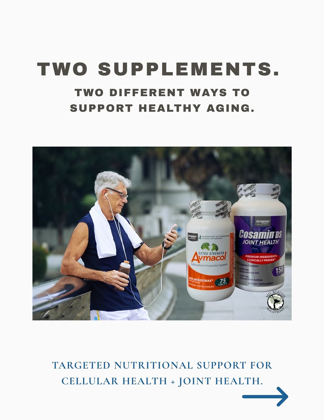 Instagram post by Dr. Yakelin Sosa: 🌱 TARGETED SUPPORT FOR YOUR WELLNESS GOALS 🦴 The right supplements can play an important role in a personalized approach to healthy aging.…