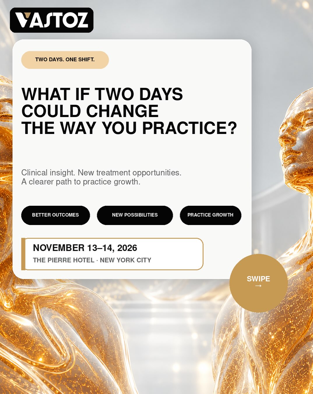 Instagram post by Dr. Yan Trokel: What if two days could change the way you practice? VASTOZ is designed to deliver more than inspiration. It connects advanced science, clini…