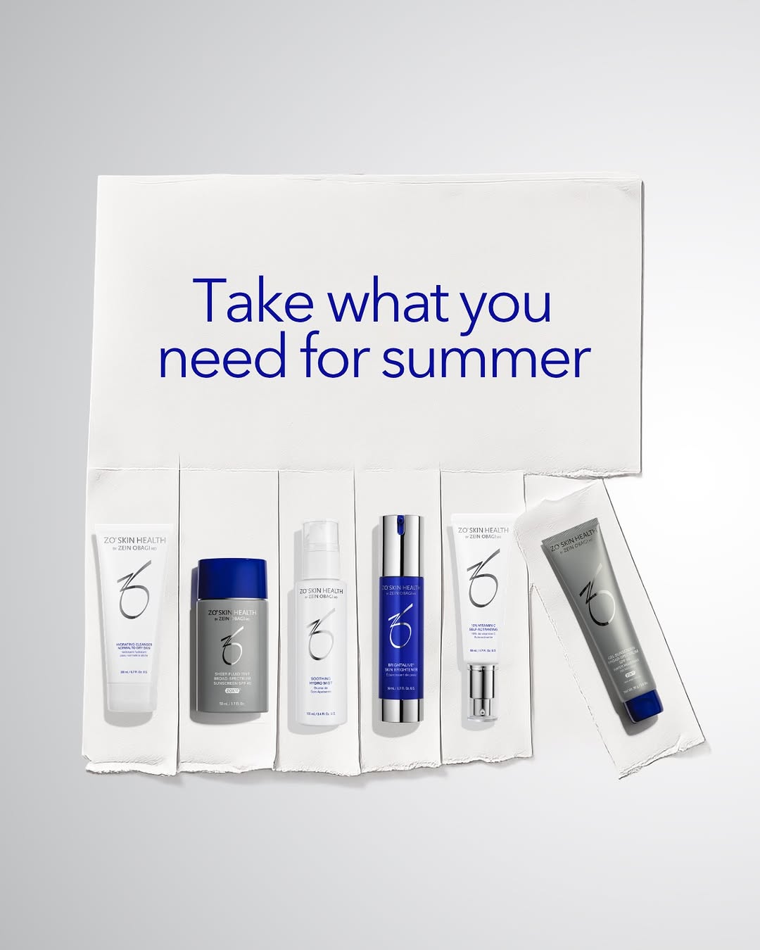 Instagram post by Dr. Zein E. Obagi: Which one are you taking for summer vacay? Check out our #Summer bestsellers! ☀️ Hydrating Cleanser - Gently washes away sweat, makeup, and …