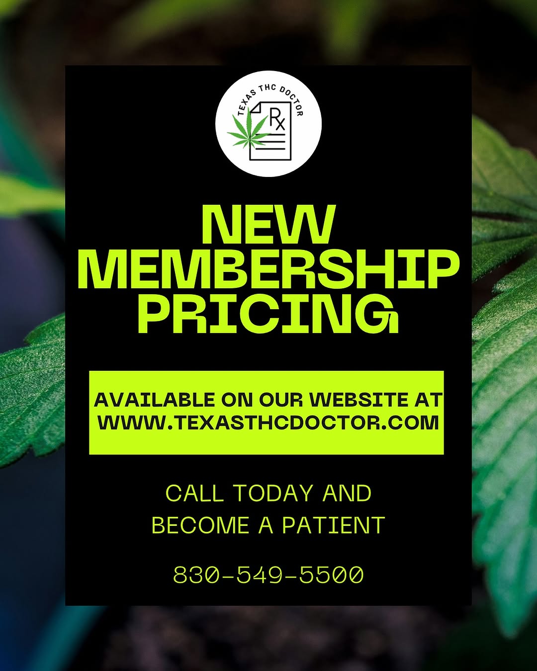 Instagram post by Dr. Zulfiqar Shah: ✨ New pricing plans are now live at Texas THC Doctor! ✨ Wondering if you qualify for Medical THC in Texas? Head to our website and find out …