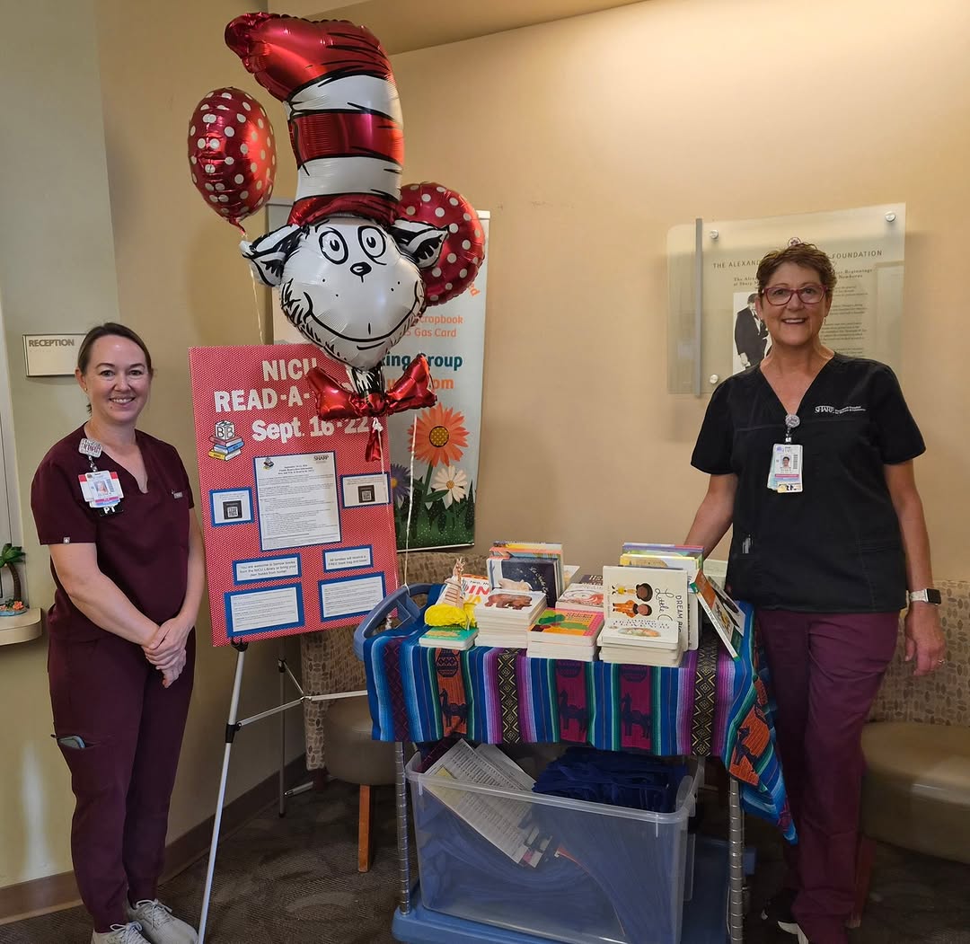 Instagram post by Juan Torres: At Sharp Mary Birch Hospital for Women & Newborns, we believe every baby deserves a story. During the Babies With Books International Read-A…